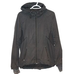 Lululemon Black Lined Windbreaker Coat Size 4